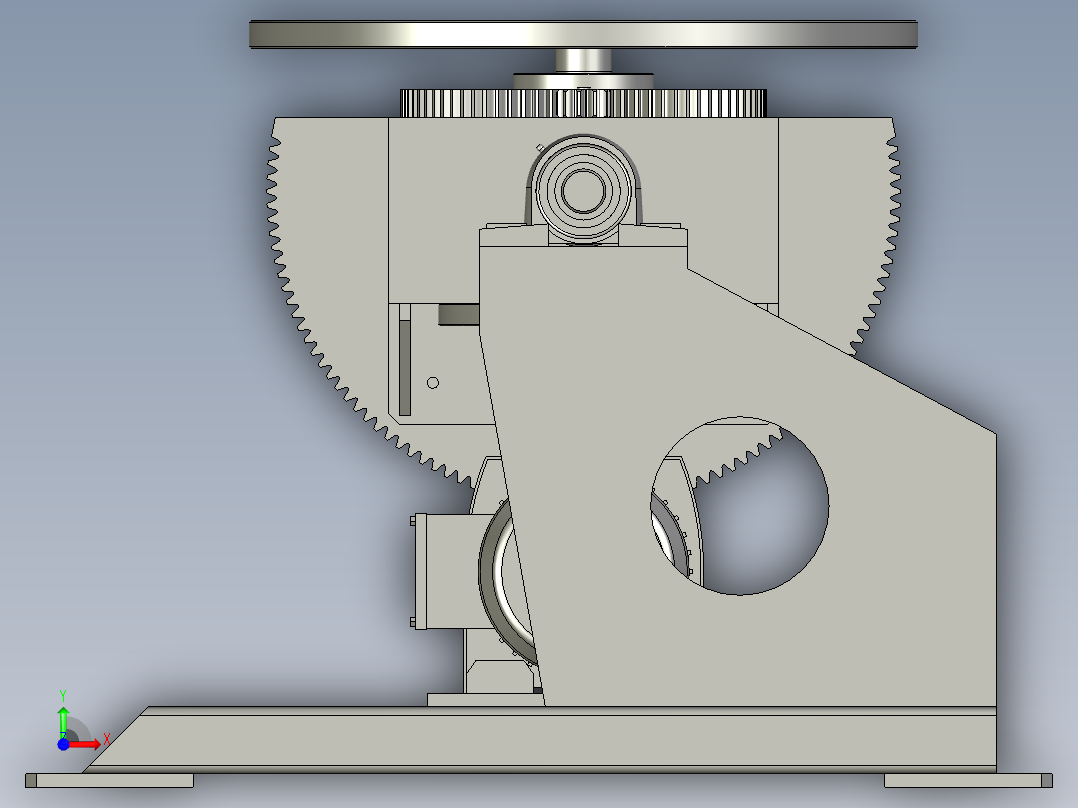 焊接旋转工作平台前视图