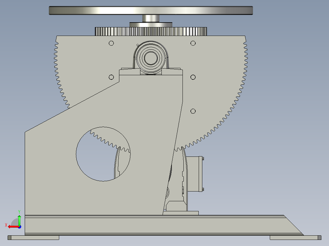 焊接旋转工作平台后视图