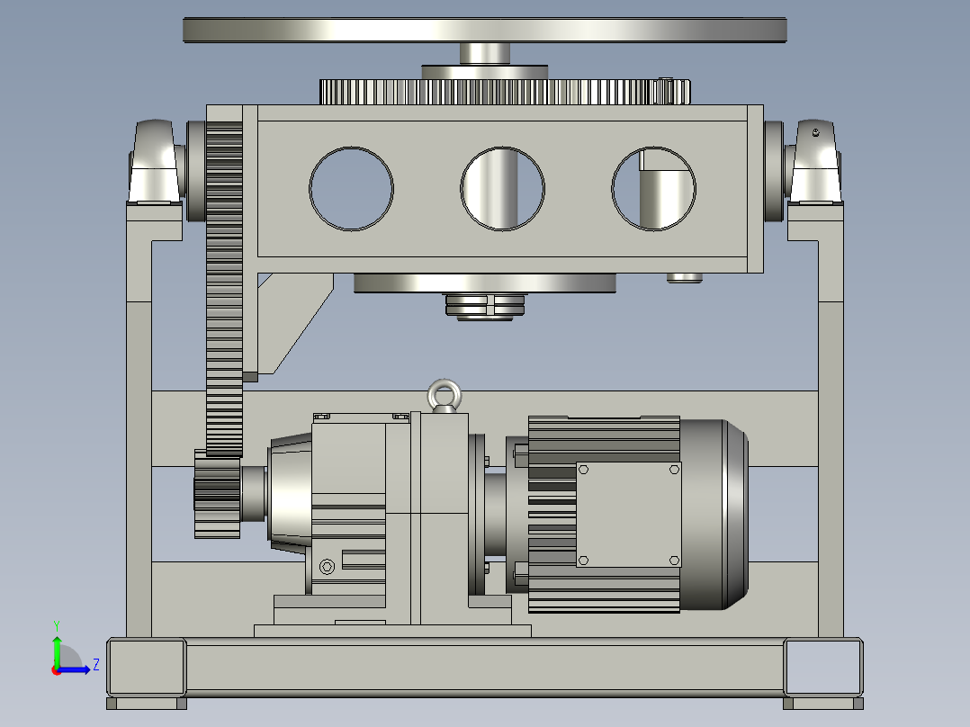 焊接旋转工作平台左视图
