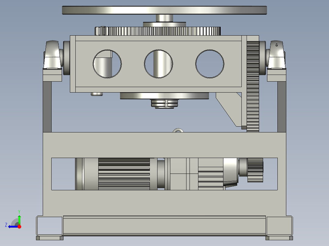 焊接旋转工作平台右视图