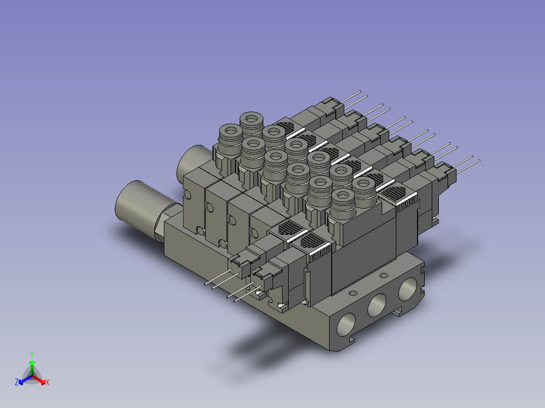 M4GD180-C6-E2C-6-3电磁阀组主视图