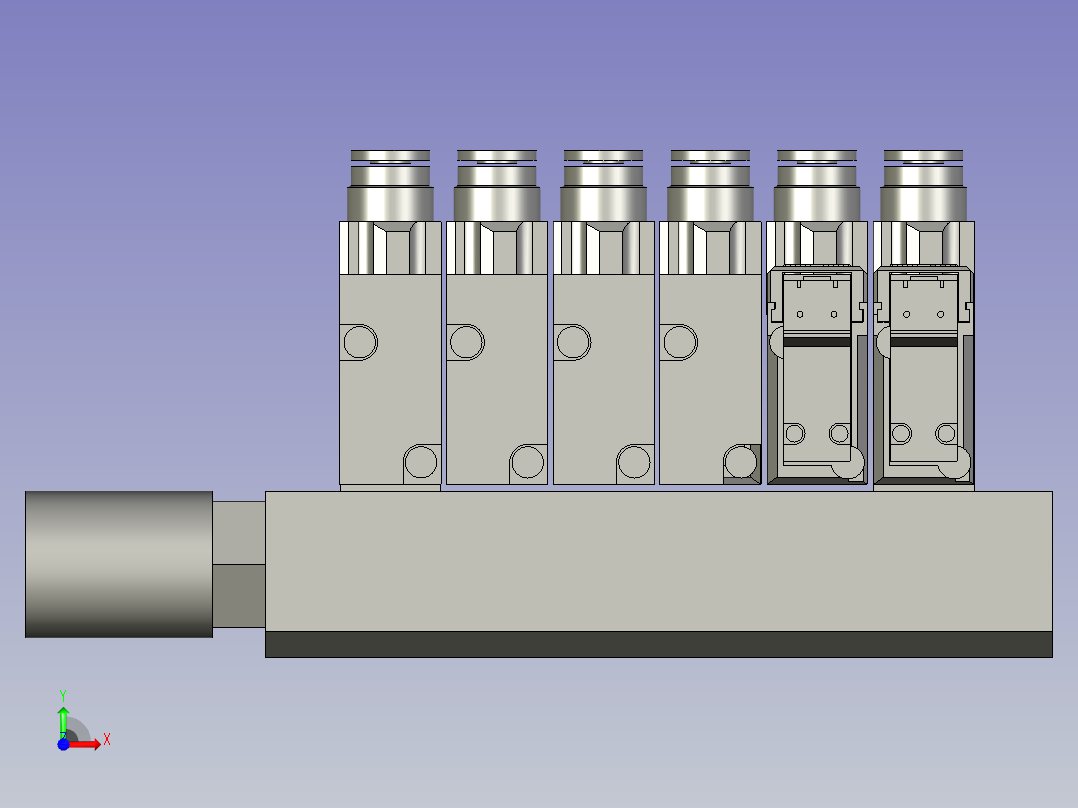M4GD180-C6-E2C-6-3电磁阀组前视图