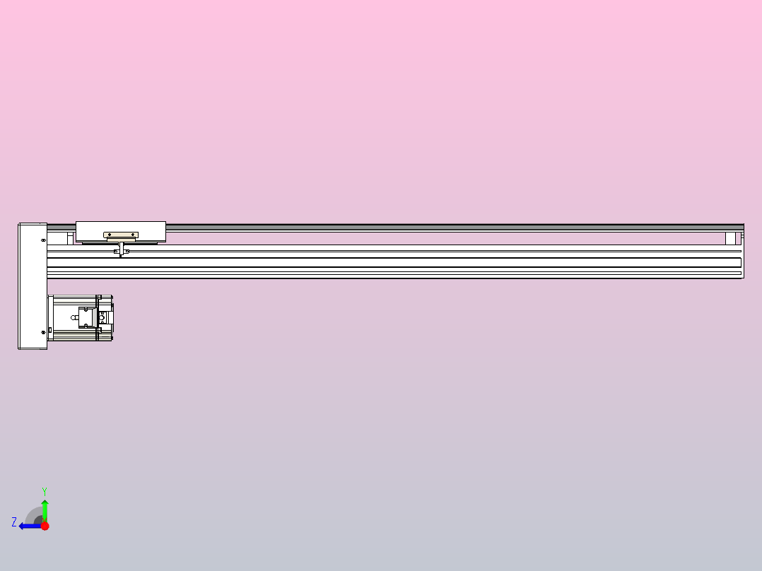 日规模组半封闭丝杆TPA-HNR-175D-2510C-L950-MP-C-P75-N3右视图