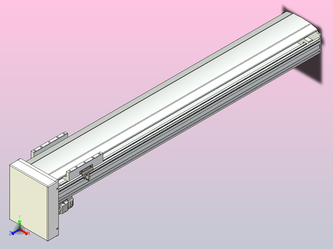 日规模组半封闭丝杆TPA-HNR-175D-2510C-L950-MP-C-P75-N3正等轴测图