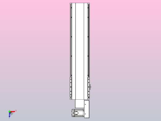 皮带直线轴半封闭可选导轨TPA-HNB-202D-140-L650-MR-C-P75-N3俯视缩略图