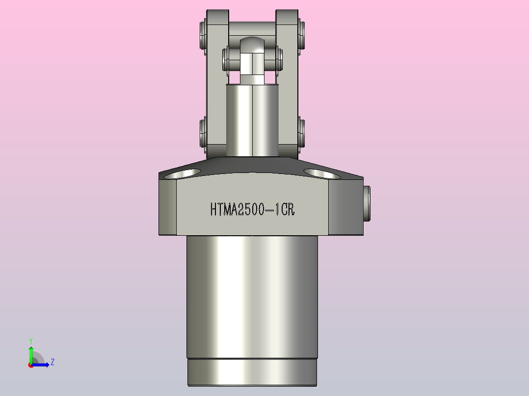 HTMA2500-1CR油压单动杠杆式夹紧器左视图