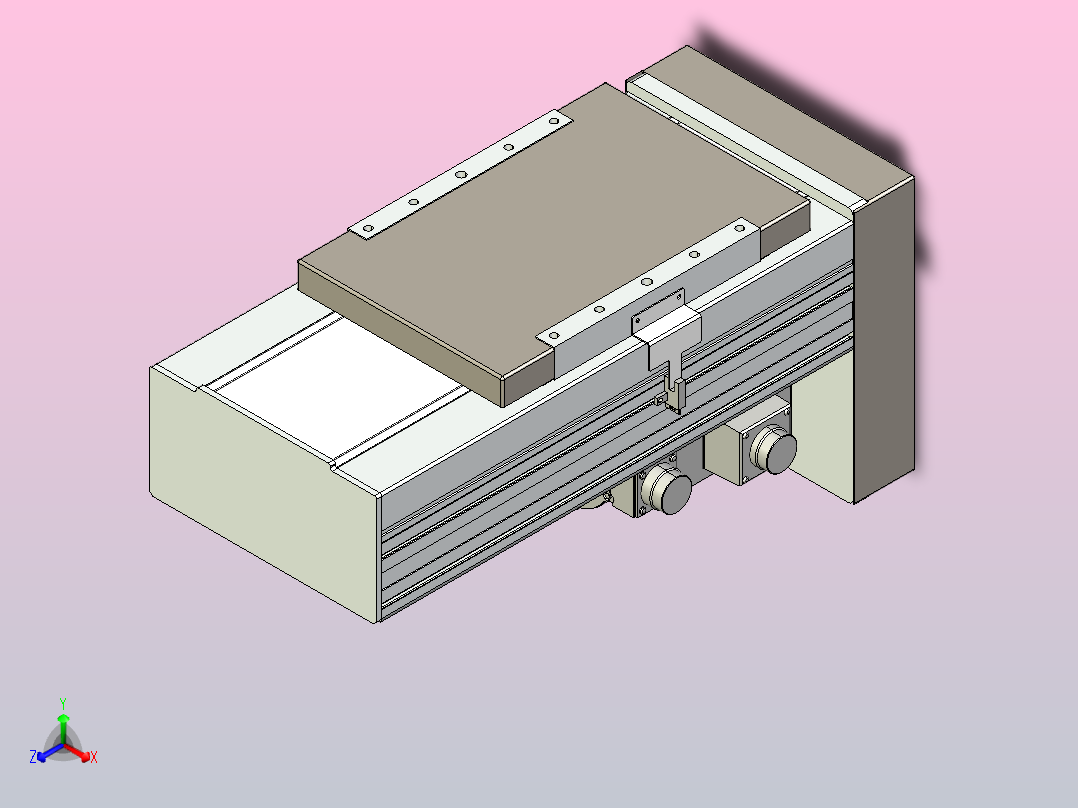 滚珠丝杠直线轴带导轨全封闭TPA-HCR-220D-3210C-L100-MP-Y-P1K-N3主视图