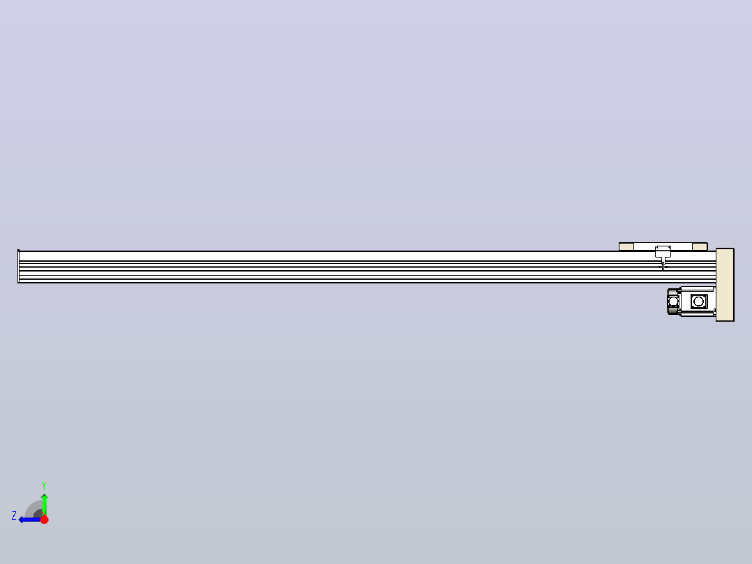 滚珠丝杠直线轴带导轨全封闭TPA-HCR-220D-3210C-L2000-MP-Y-P1K-N3右视图
