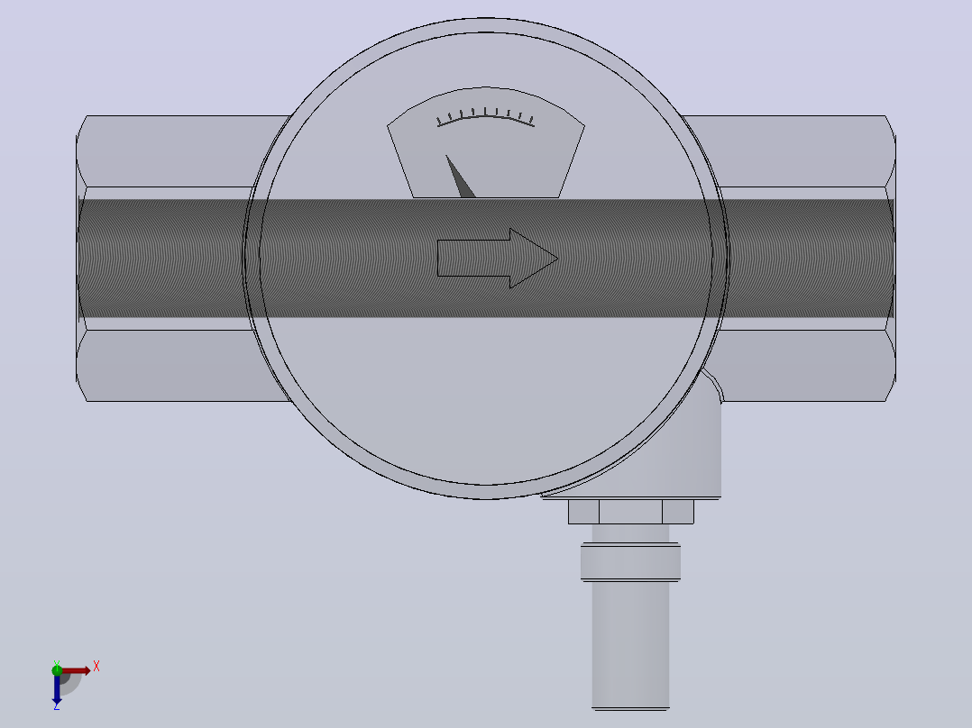 YXQ型油流发讯器（0.4MPa）(YXQ10-50)_YXQ-15前视图