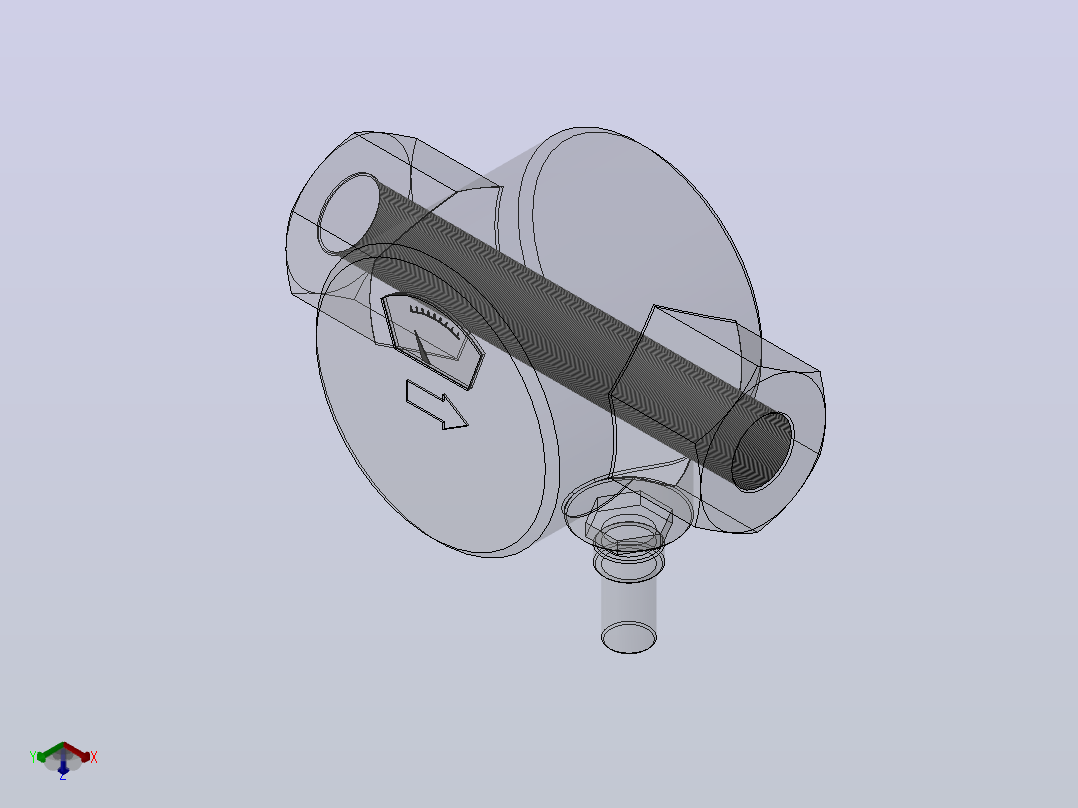 YXQ型油流发讯器（0.4MPa）(YXQ10-50)_YXQ-15正等轴测图