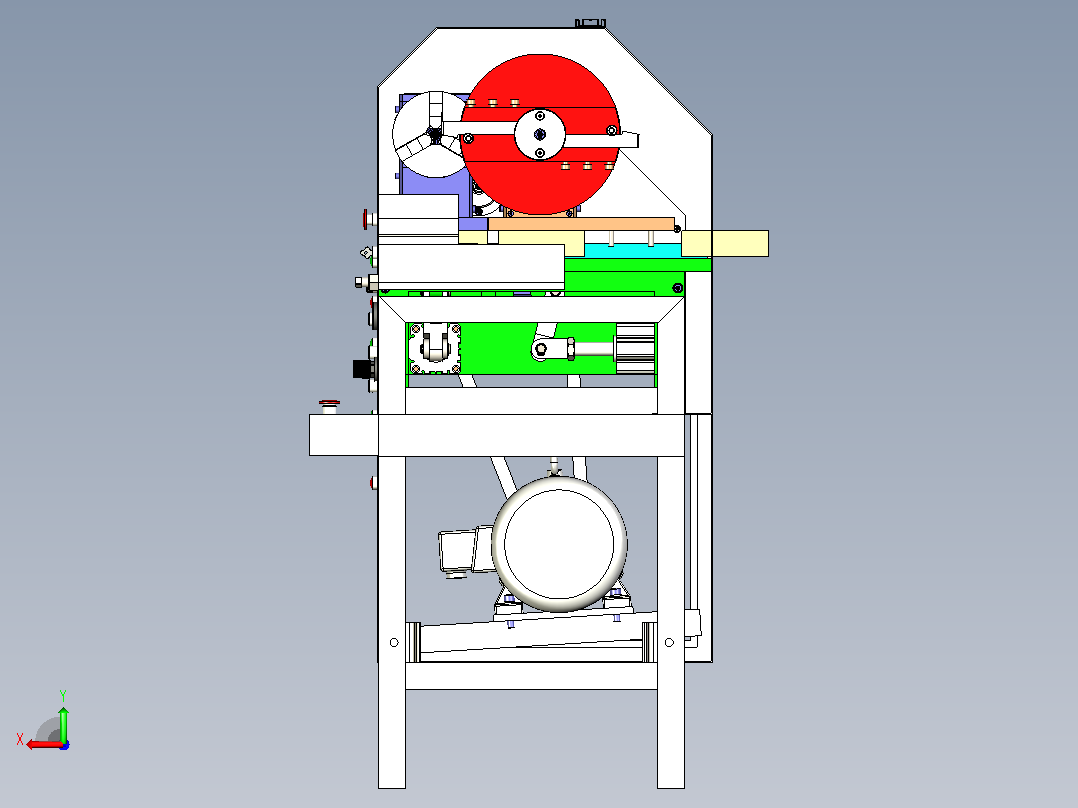 车四方设备3D模型后视图