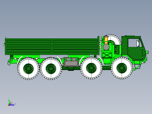 军用卡车CATIA V5 r21模型左视缩略图