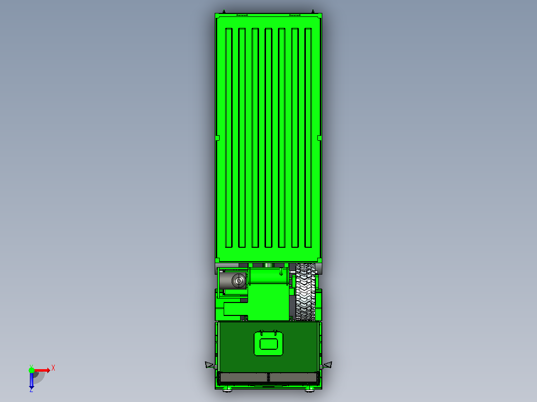 军用卡车CATIA V5 r21模型俯视图