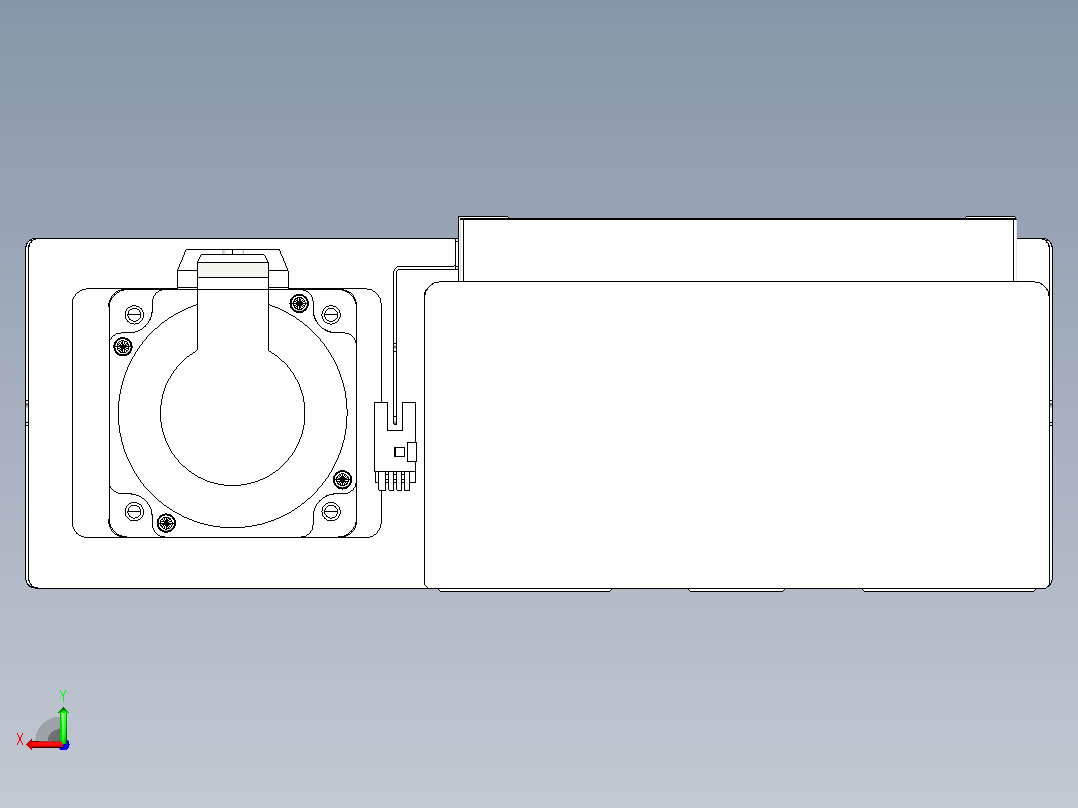 滚珠丝杠直线轴带导轨全封闭TPA-HCR-202D-2510C-L1450-MR-Y-P75-N3后视图