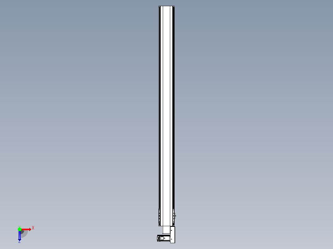 皮带直线轴半封闭可选导轨TPA-HNB-140D-120-L1750-MR-C-P40-N3俯视图