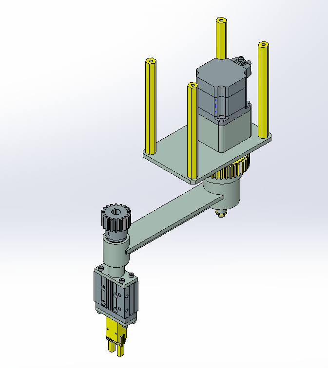 气动旋转机械爪 UG+CAD
