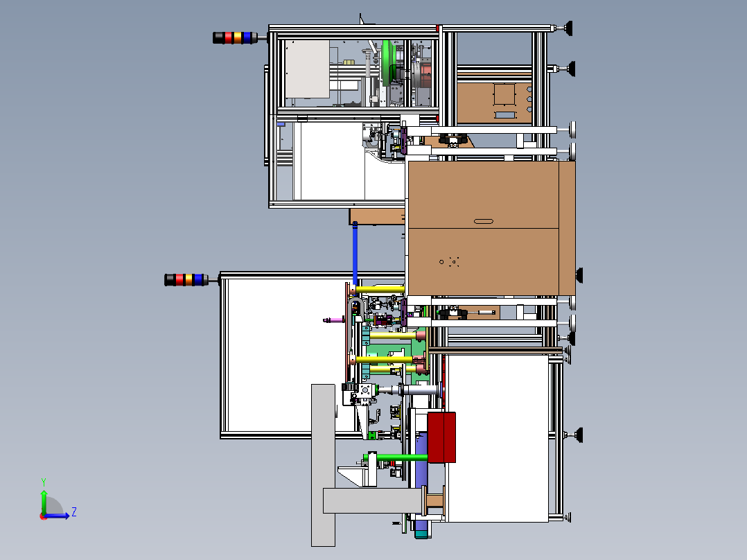汽车门锁生产线左视图