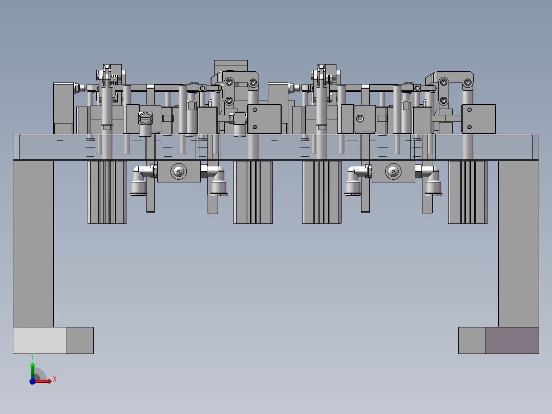 数控机床夹具前视图