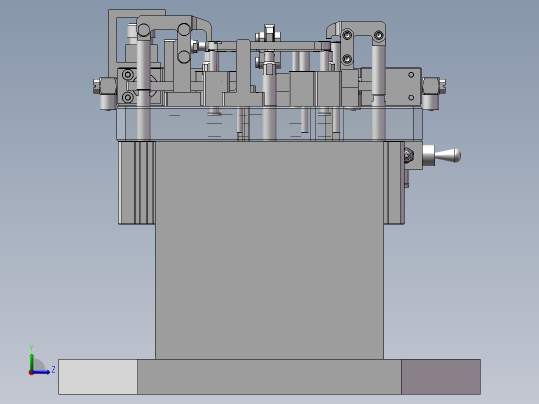 数控机床夹具左视图