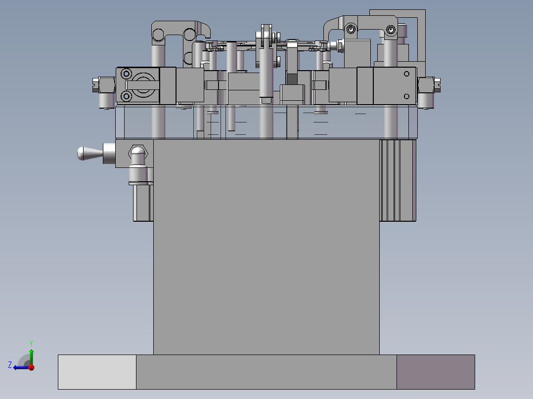 数控机床夹具右视图