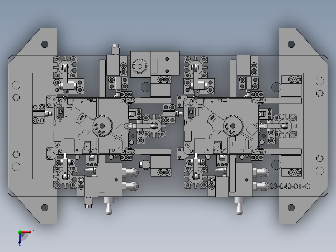 数控机床夹具俯视图