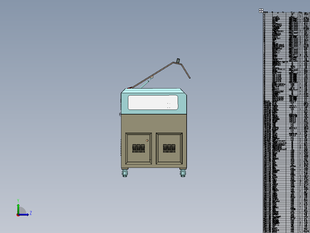 全自动UV平板打印机sw16可编辑左视图