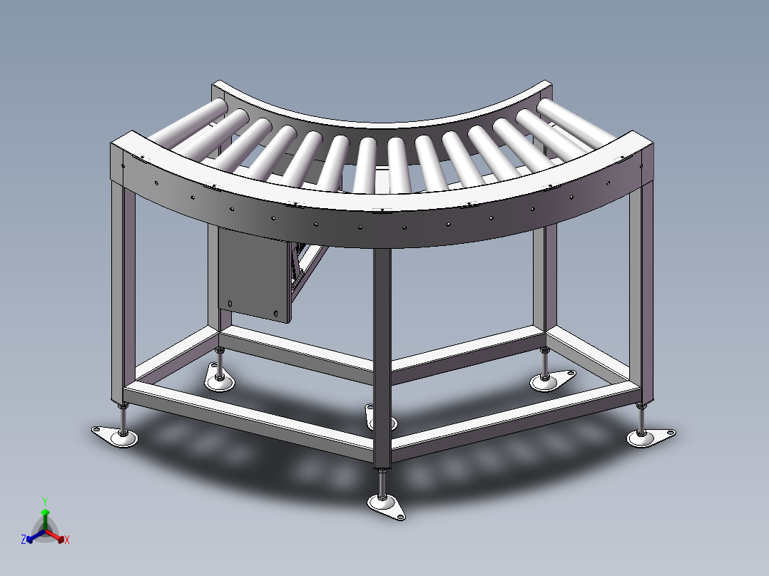 90度转弯线 机械设备 机械素材3D图纸自动化设备三维模型