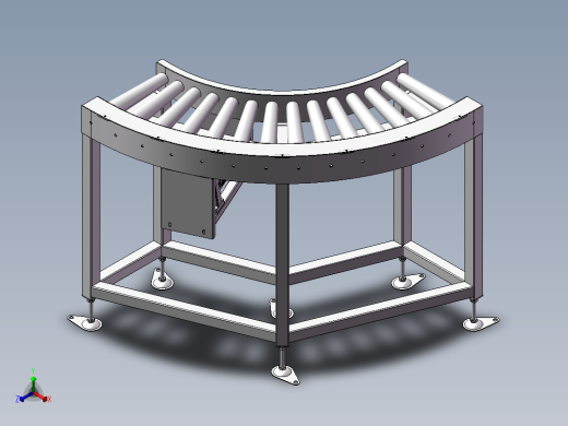 90度转弯线 机械设备 机械素材3D图纸自动化设备三维模型