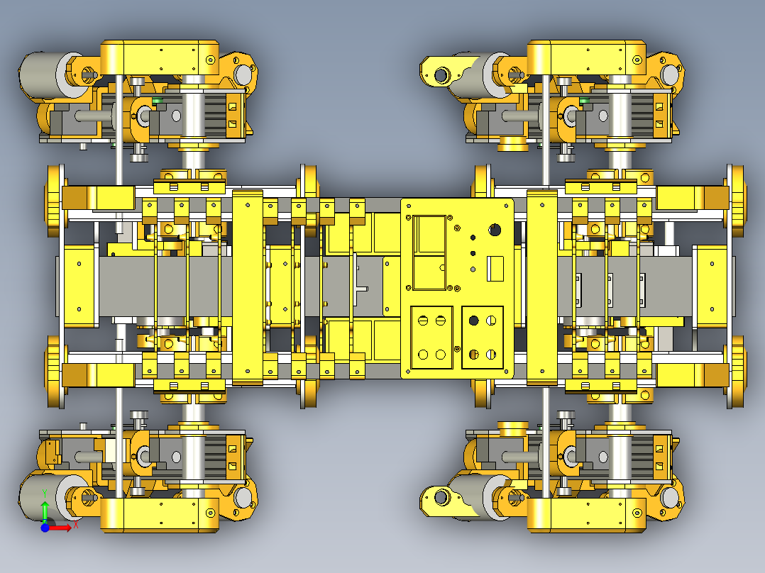 开源openDog四足机器狗3D图纸 STP前视图