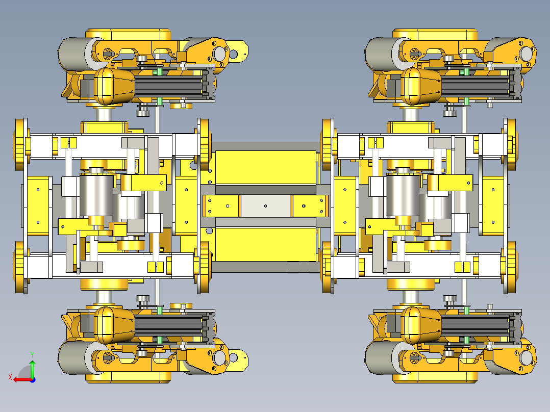 开源openDog四足机器狗3D图纸 STP后视图