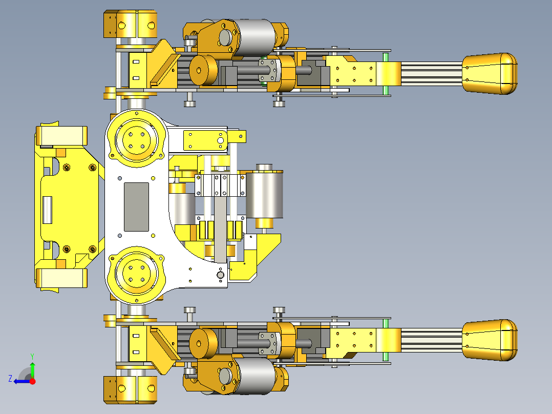 开源openDog四足机器狗3D图纸 STP右视图