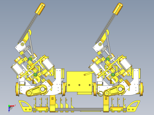 开源openDog四足机器狗3D图纸 STP俯视缩略图