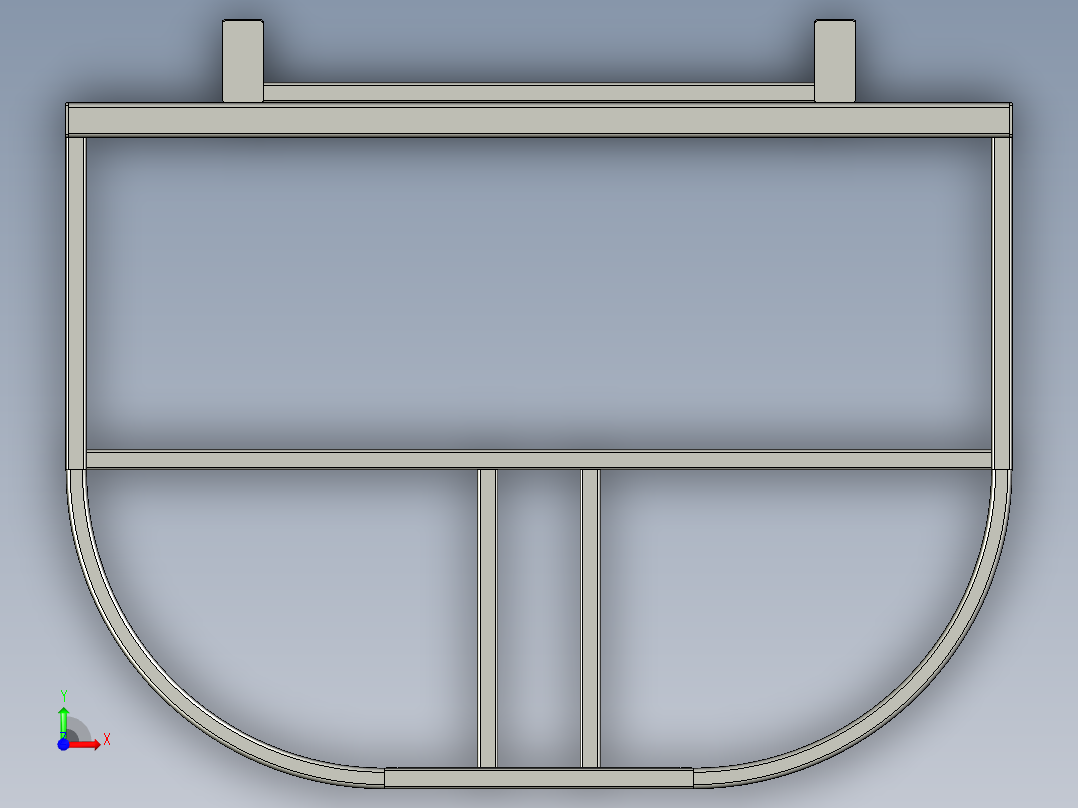 垃圾箱3D模型proe前视图