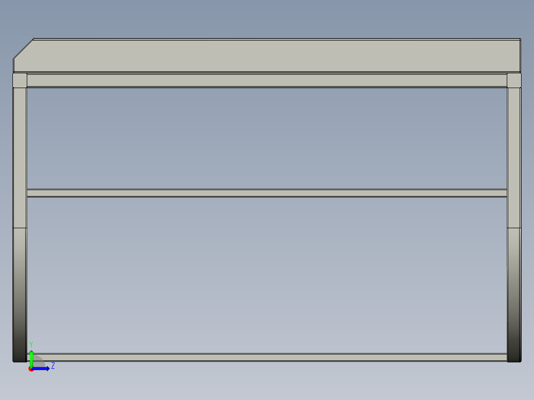 垃圾箱3D模型proe左视图
