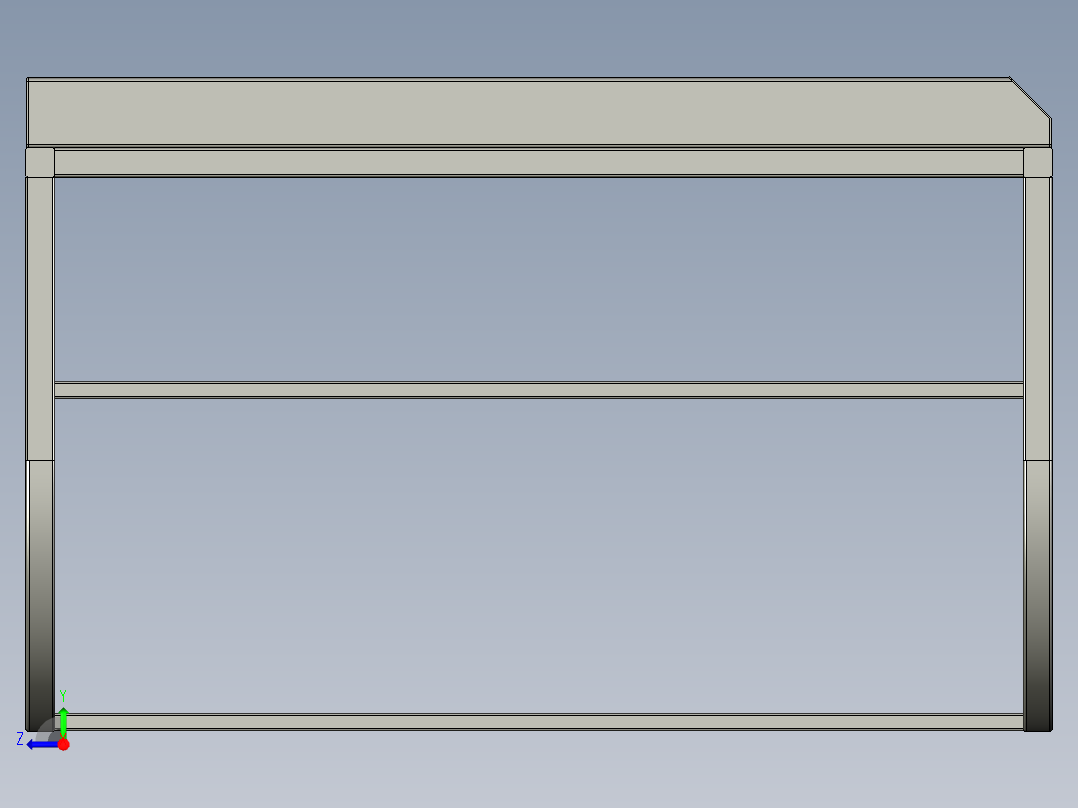垃圾箱3D模型proe右视图