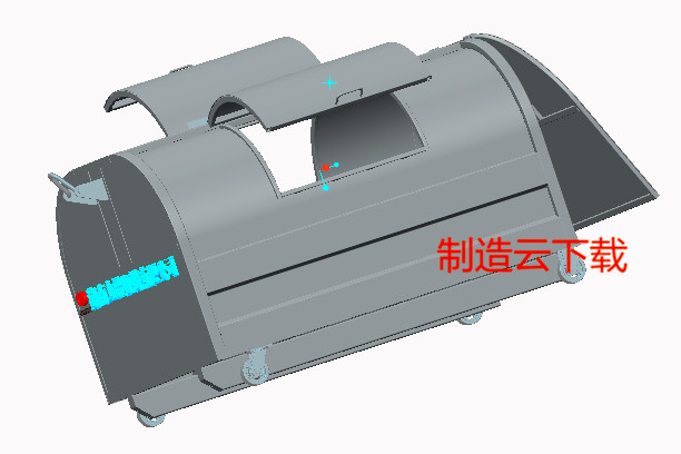 垃圾箱3D模型proe