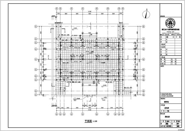 单层歇山式木结构古建筑施工图CAD图纸