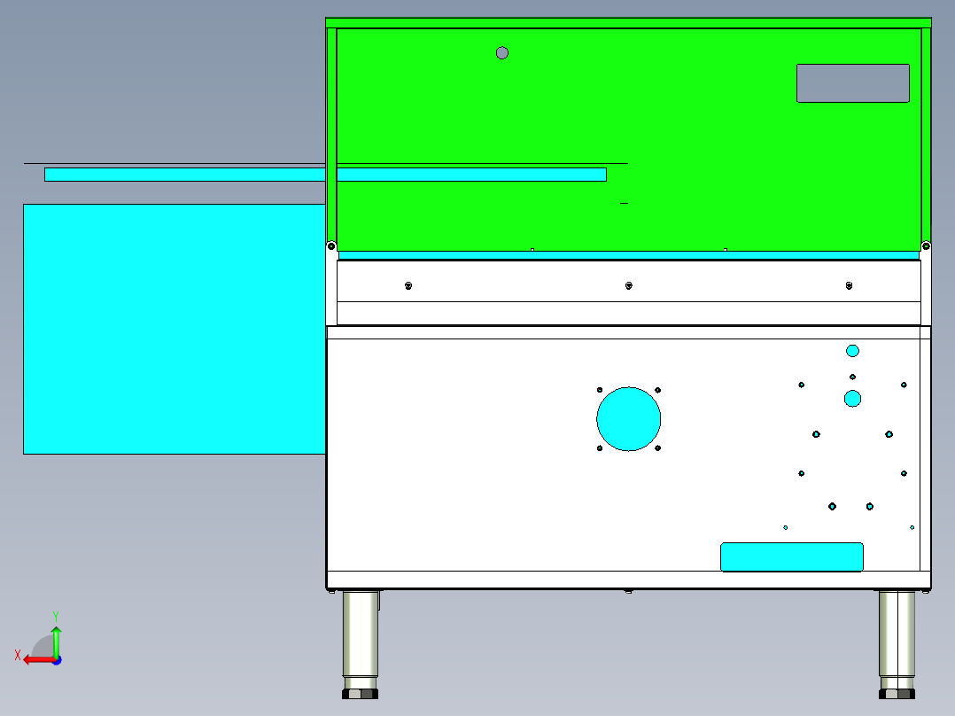 单头单尾厨具3D后视图