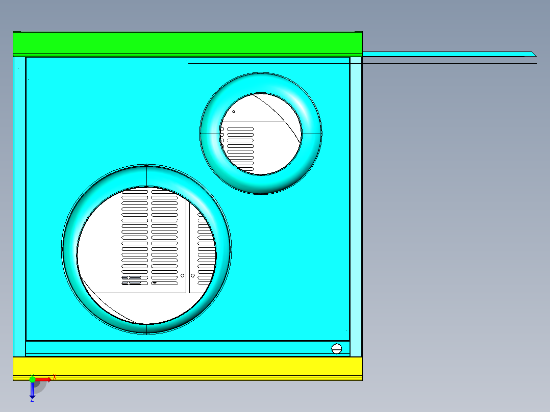 单头单尾厨具3D俯视图