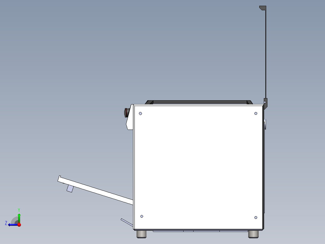 很好的机柜右视图