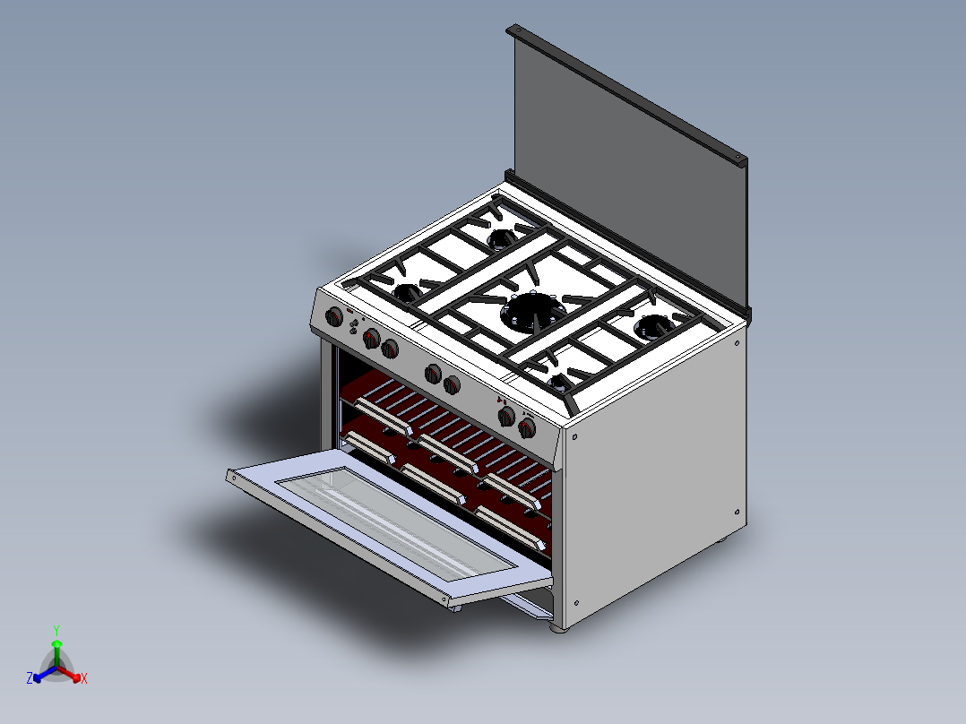很好的机柜正等轴测图