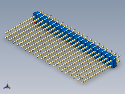 彩色公头100mil（2.54mm）系列-DS1021_blue_2x20p_100mil_Type19_rev1.0