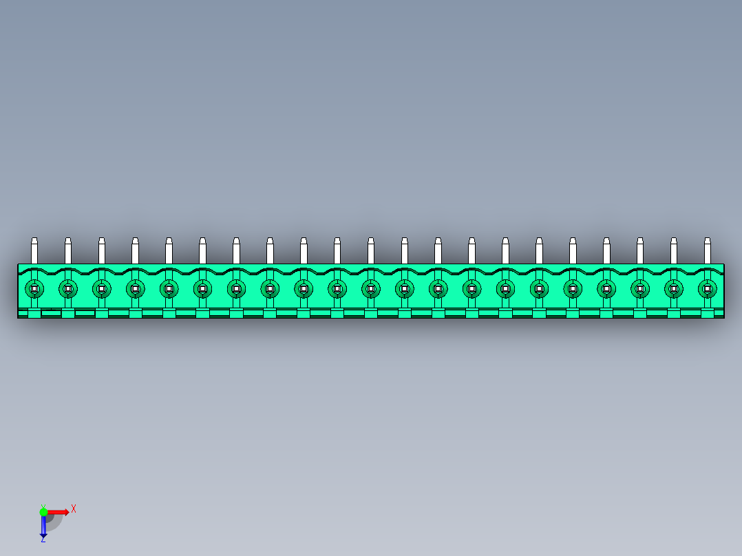 DEGSON 2EDG 系列 5.08mm 可插拔接线端子组-2EDGR-5.08-21P-14-00AH俯视图