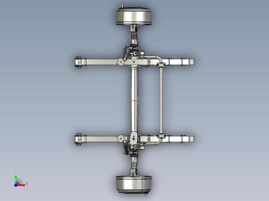 公共汽车车轴前视图