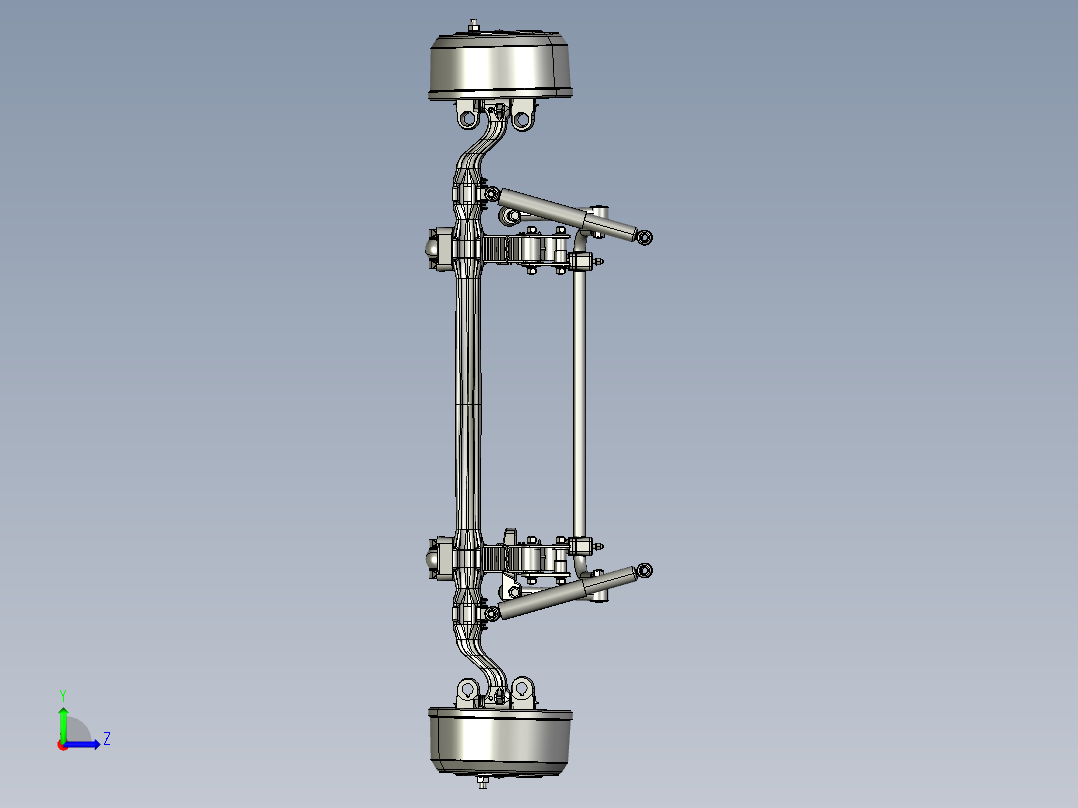 公共汽车车轴左视图