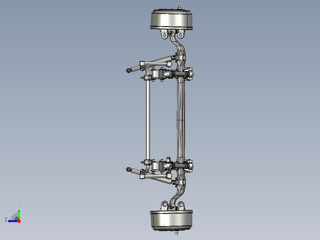 公共汽车车轴右视图