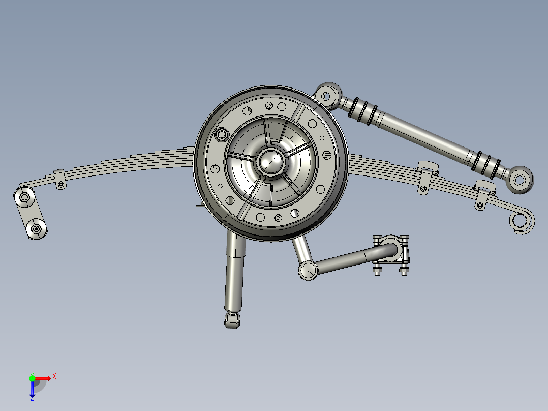 公共汽车车轴俯视图