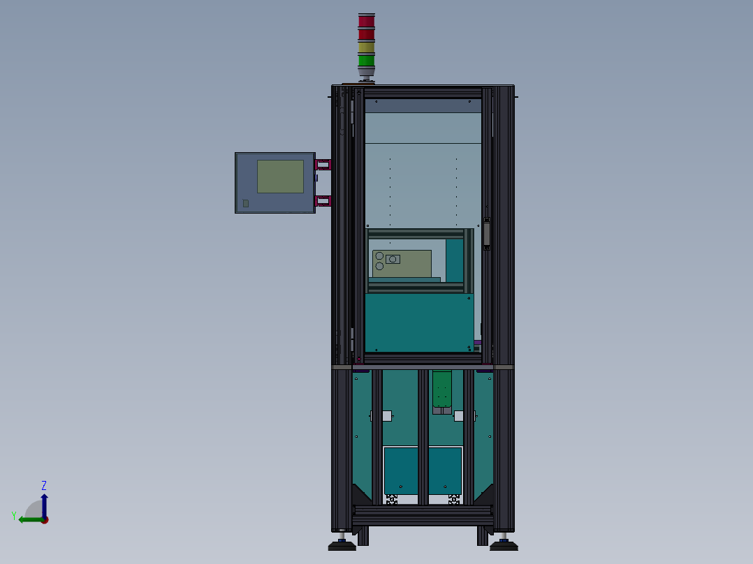旋片泵生真空测试设备左视图