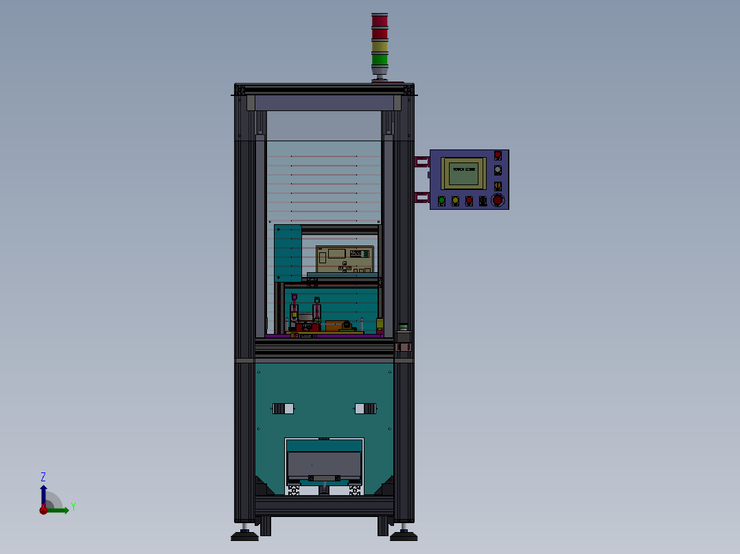 旋片泵生真空测试设备右视图