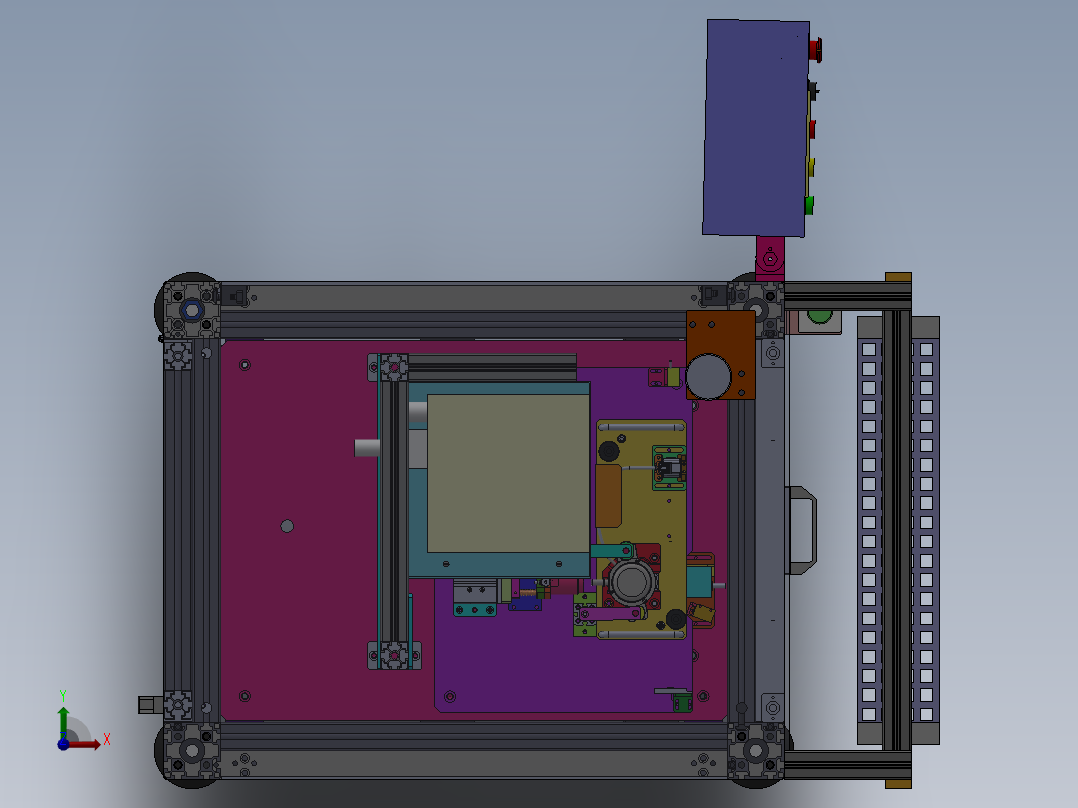 旋片泵生真空测试设备俯视图